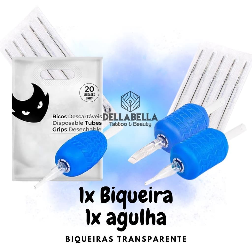 02 Agulha E 02 Biqueira Tattoo Tatuagem Diversas