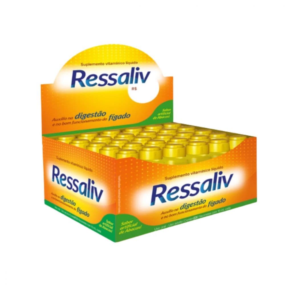 Ressaliv Cimed 48 Flaconetes Sabor Abacaxi- 10ml Cada