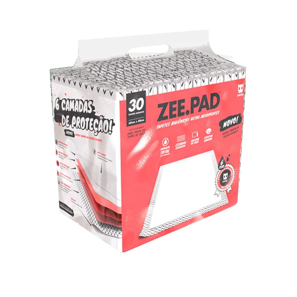 TAPETE HIGIENICO BRANCO ZEE PAD 60X80 COM 30 UND PROMOÇÃO