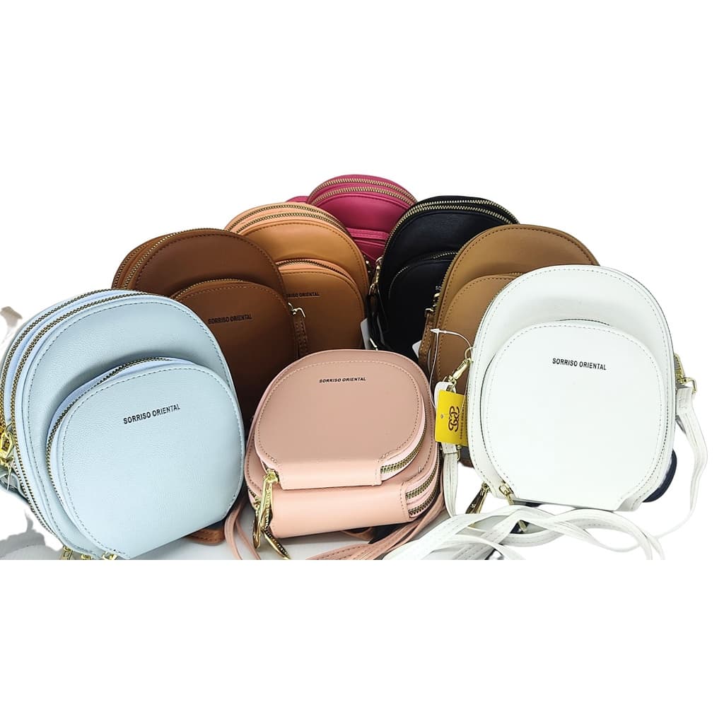 Bolsa feminina transversal tiracolo porta celular carteira redonda de ombro