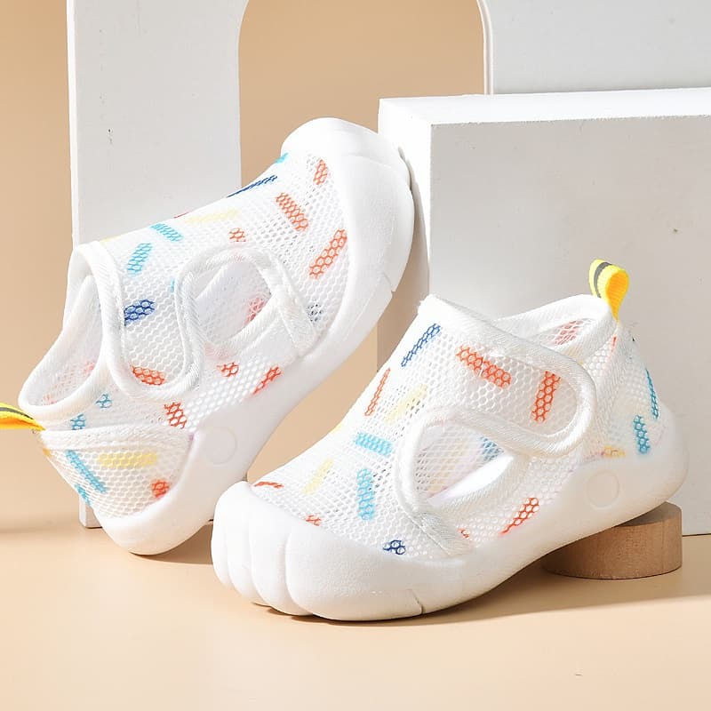 Sandálias Bebês Sapatos Com Velco Super Leve Antiderrapante Sapato De Caminhada 0-3 Anos Infantis Menino Malha Meninas