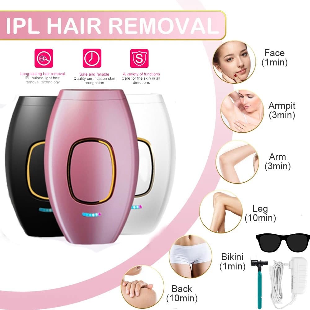 Máquina de Depilador a Laser de IPL para Remoção Permanente dos Pelos Depilação Indolor para Rosto feminino Corpo