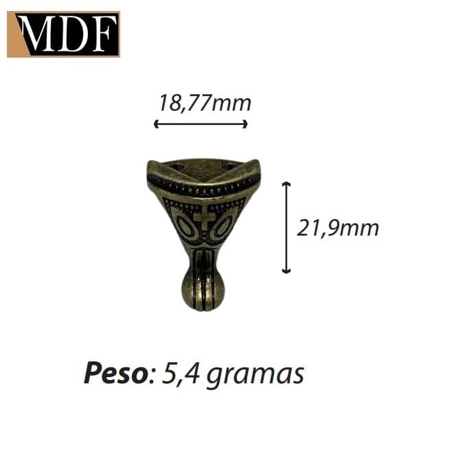 Pezinho Medio para Caixa e Bandeja Ouro Velho