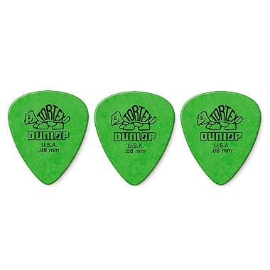Palheta Dunlop Tortex Standard 0,88mm Verde 3 Unidades
