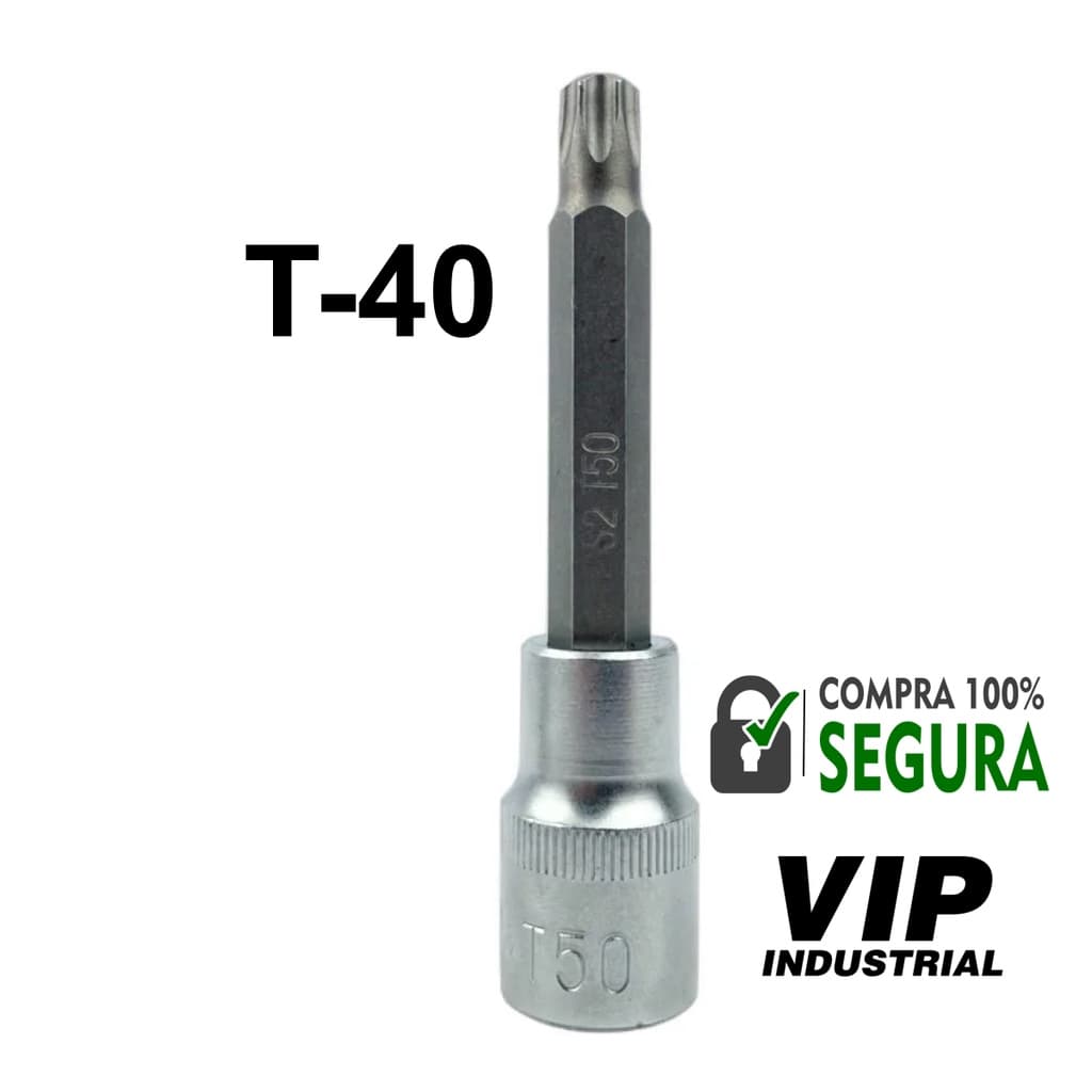 Soquete Torx Longo T40 encaixe 1/2 " VIP 904505U
