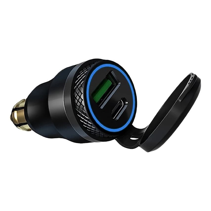 Adaptador Carregador Usb Tipo C Moto Europeu Bmw Trimph Ktm