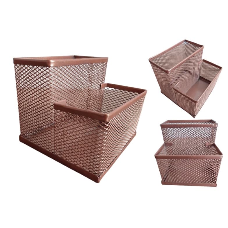 Porta Caneta Porta Lápis Porta Treco Organizador de Mesa Metal Rose Gold