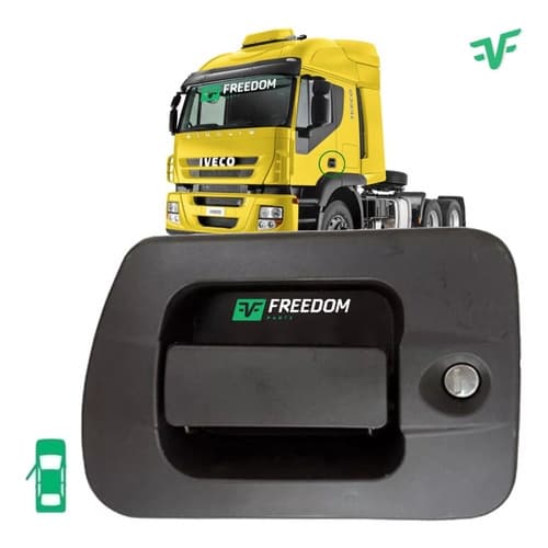 Iveco Stralis Eurocargo Tector Cavallino Dianteira Externa Esquerda Preta C/CHAVE Puxador da Porta 2008 a 2018 Novo