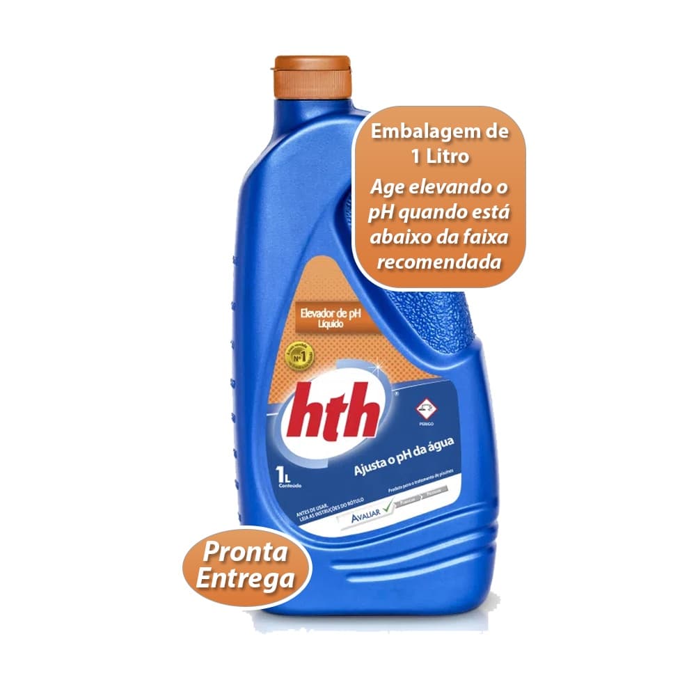 Elevador de Ph Para Piscina Hth Líquido Ph Mais 1 Litro