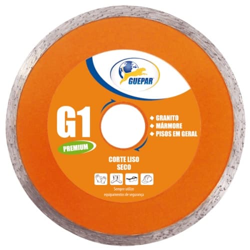 Disco corte guepar liso seco g1 laranja