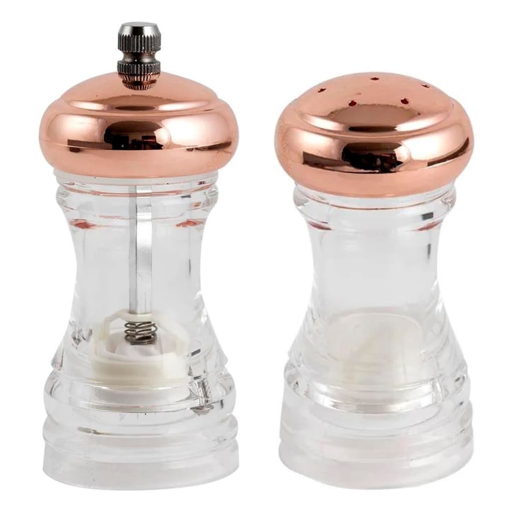 Conjunto Moedor de Temperos e Saleiro com Tampa Rose Gold - Wp Connect