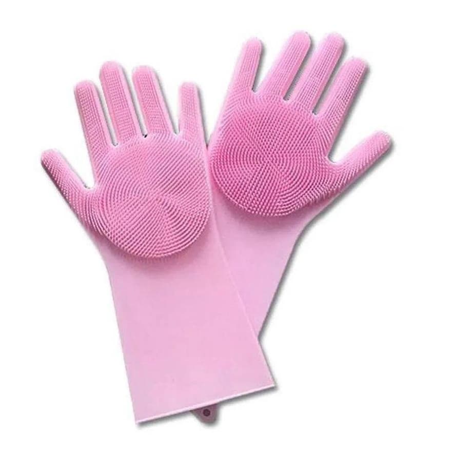 Luvas De Silicone Anti Termicas Lavar Louca Magica Multiuso