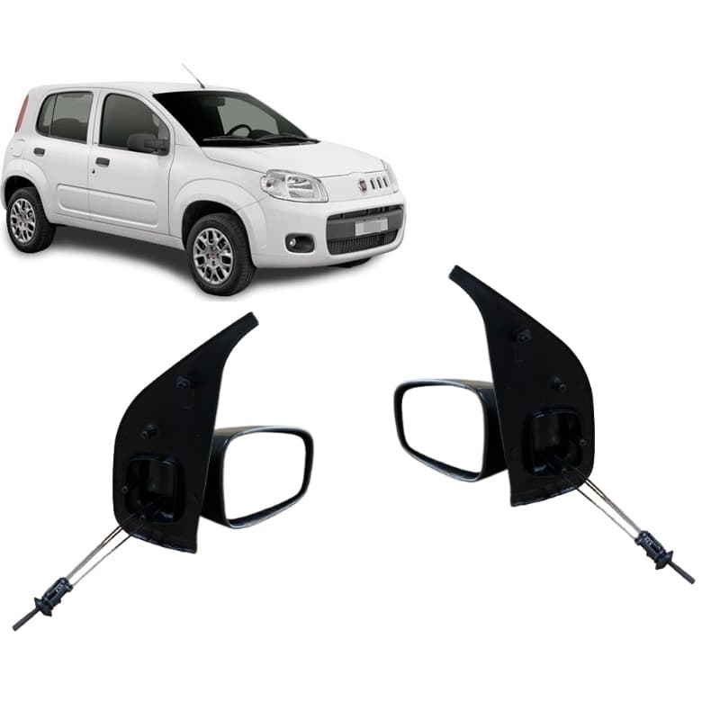 Retrovisor Uno Vivace 2010 2011 2012 2013 Á 2015 4 Portas Com Contole