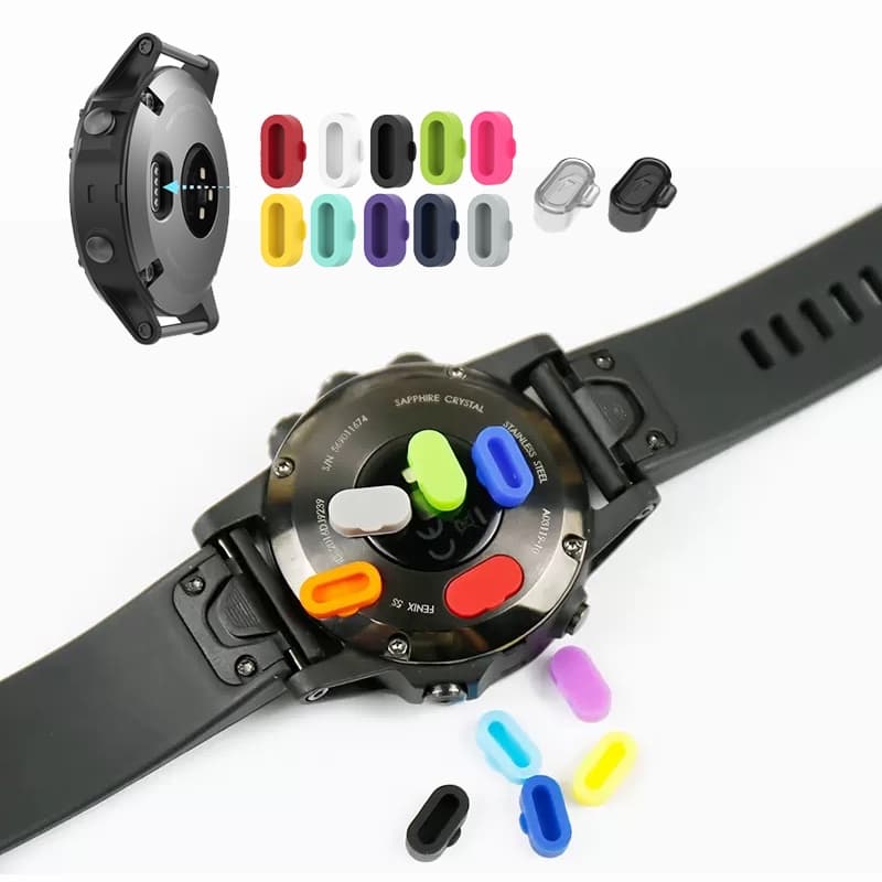 Protetor De Porta Do Carregador Plugue De Poeira De Silicone Plugues Antipoeira Compatíveis Com Garmin Fenix 7 6 5 Venu