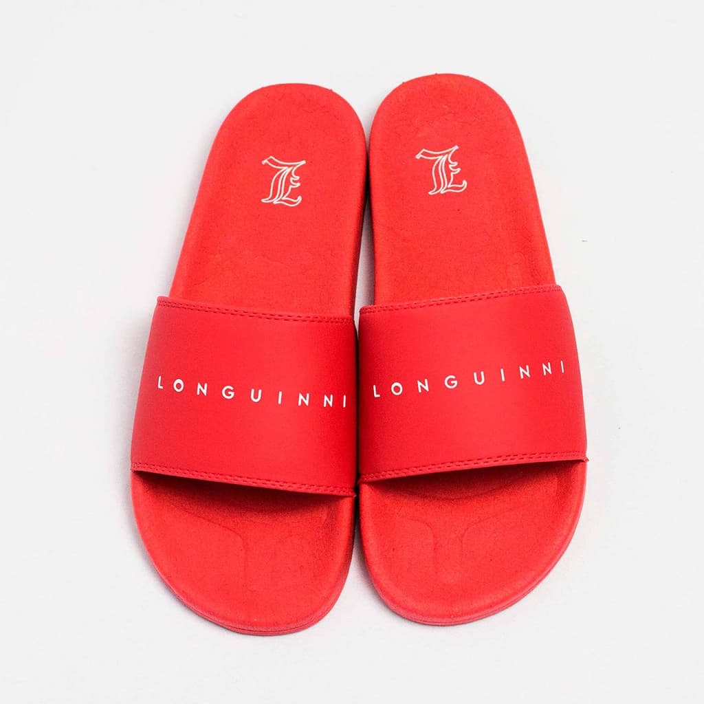 Chinelo Slide Longuinni Classic Retro Vermelho