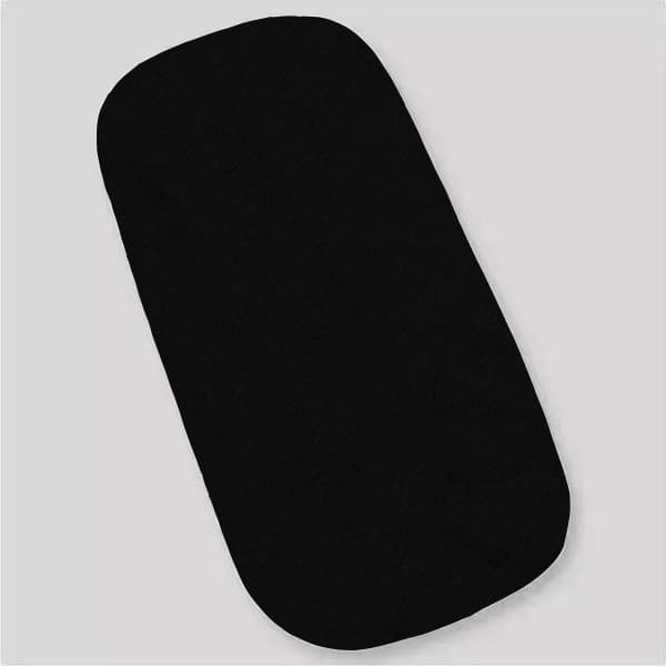 Colchao oval para moises Preto liso - Colchonete Oval para carrinho de bebe preto
