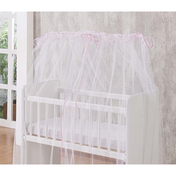 Mosquiteiro para berço Padrao Americano Rosa Bebê - Véu Berço Americano Rosa