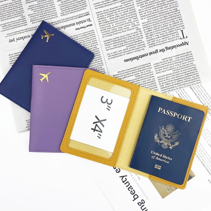 Porta-Cartões De Crédito Elegante Estone Passaporte PU Para Casamento De Viajante
