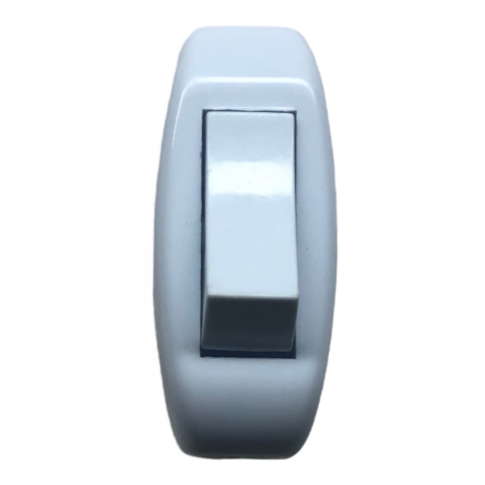 Interruptor Meio Fio 10A 250V Branco Perlex para Abajur Luminária e Extensão