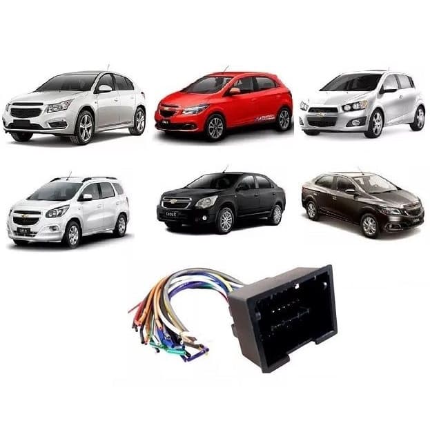 Conector Chicote Ligação Som Rádio Onix Cobalt Cruze Spin Sonic