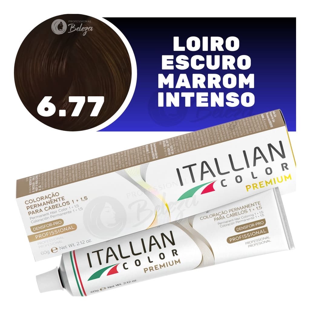 Coloração Itallian Color Castanho Claro Violeta Natural 6.77