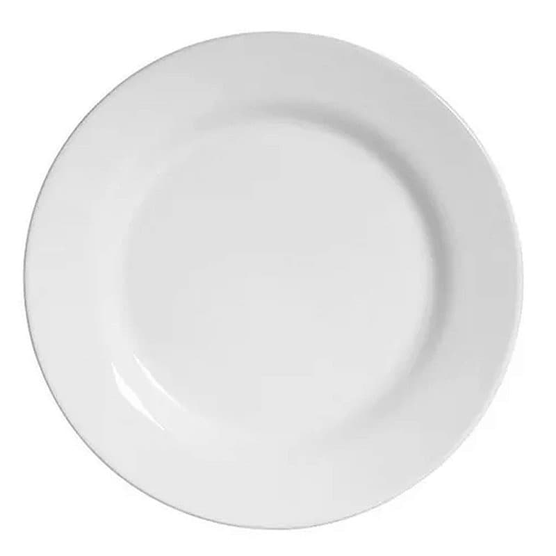Prato Sobremesa Branco de Melamina  Buffet Hotel 20 cms