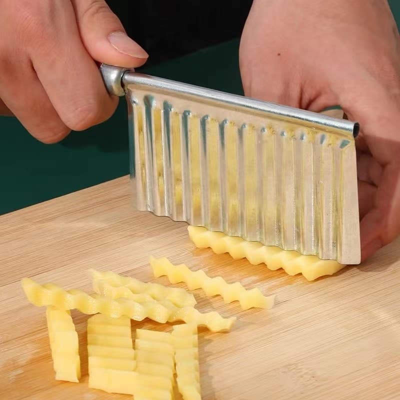 De Ondulado Cortador Batata legumes De Aço Inoxidável/Cortador ondulados De Batata legumes