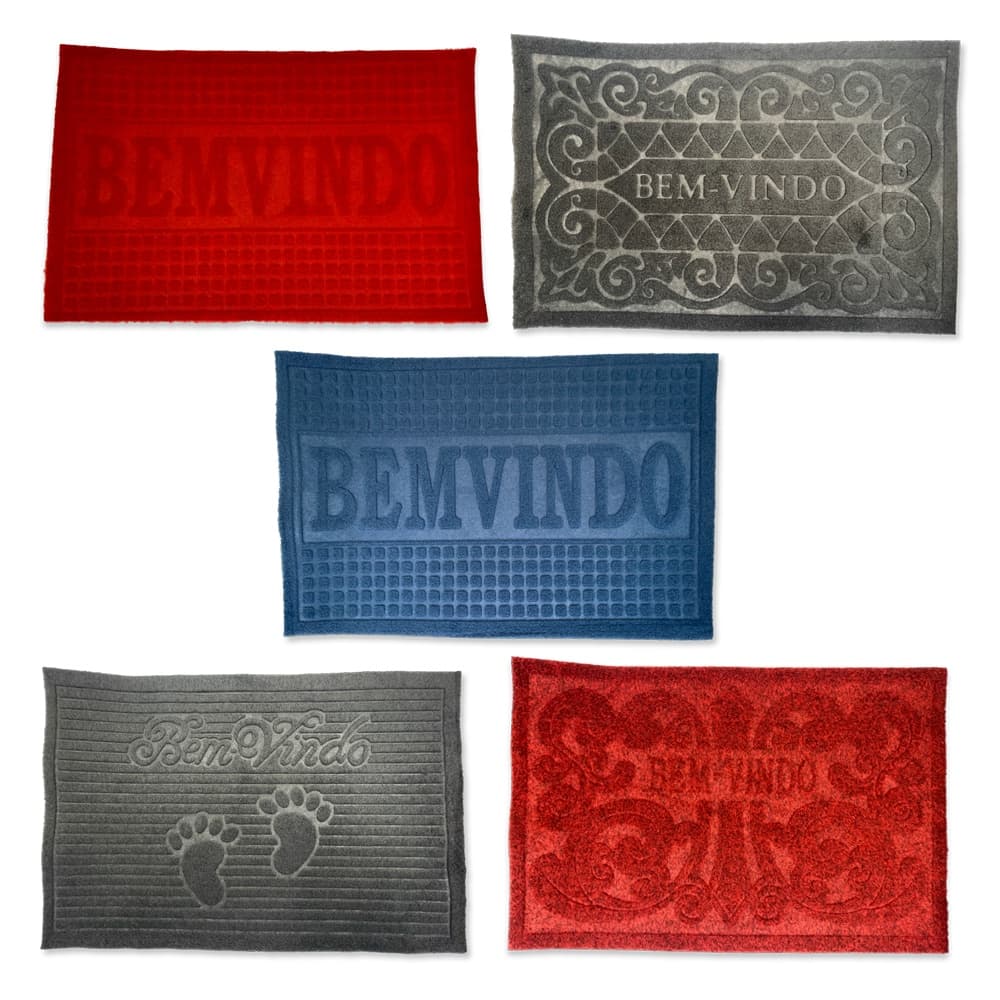 Tapete Bem Vindo Capacho Entrada 40x60 Antiderrapantes De Porta Pequeno - Sortidos - Para Porta Da Sua Mãe