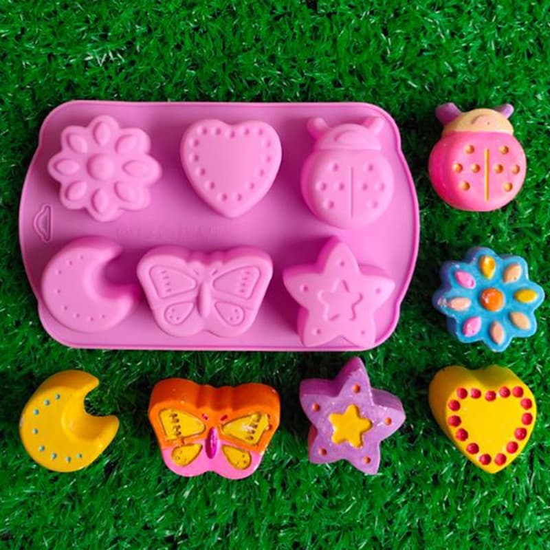 6 Formas Diferentes Molde De Sabonete De Silicone Feito À Mão Para Bolos De Chocolate Bolo Decoração De Modelo De