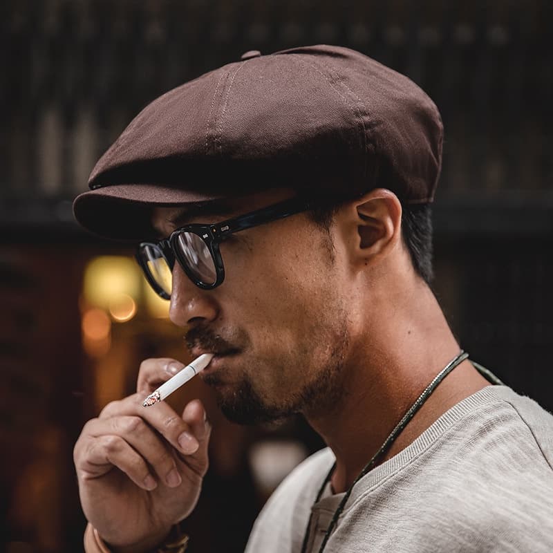 Chapéu Newsboy De Algodão Twill 8 Painéis Baker Retro Gatsby Casual Marca Cabbie Boina De Maçã Para Macho