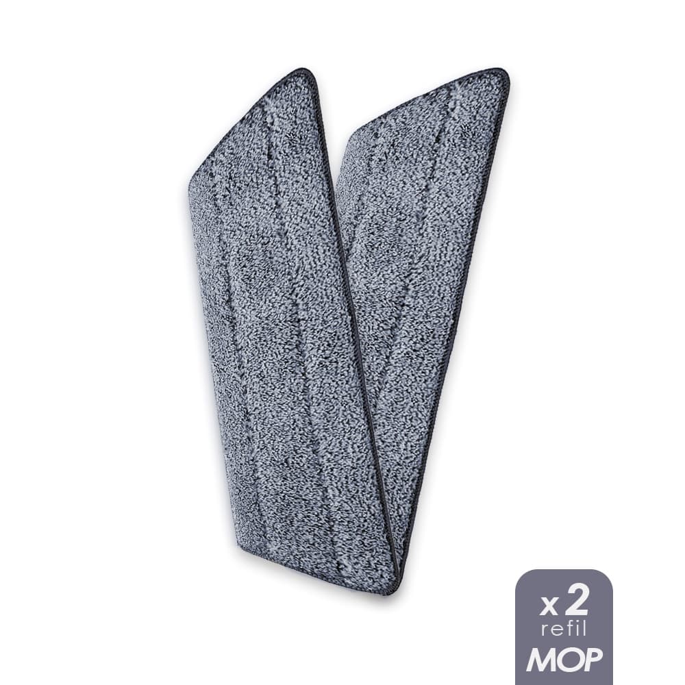 Refil Rodo Mop Flat Spray 2 unidades Microfibra Esfregão Vassoura Magica