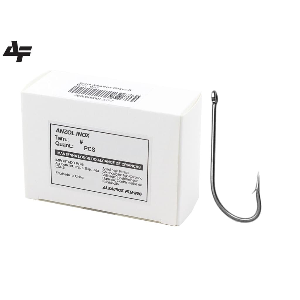 Anzol Albatroz Inox Nº4/0 - 50 Peças