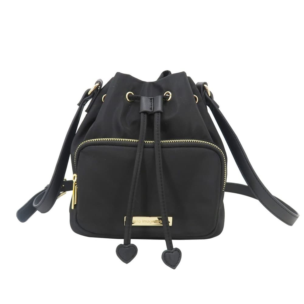 Bolsa bucket preta coracoes - Imaginarium