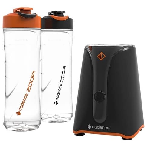 Blender Cadence Zoop Contrast 2 Jarras 127v Preto E Laranja 600w