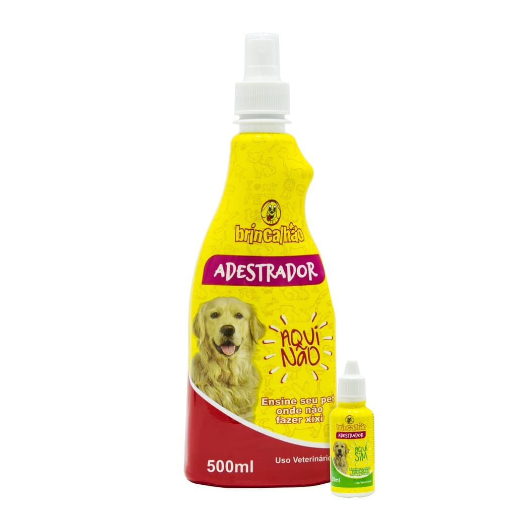 Kit Adestramento Cachorro Sanitário Aqui Não 500ml E Aqui Sim 30ml