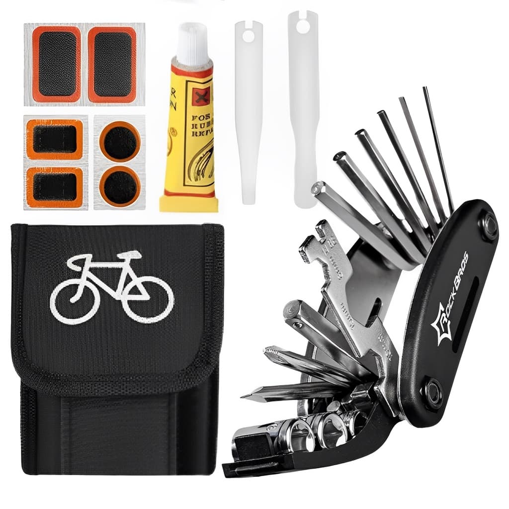 Kit de Manutenção Bike Reparo e Remendo Para Bicicletas Com Chaves