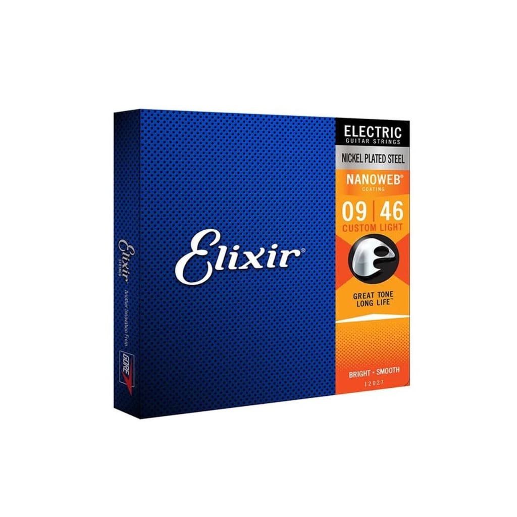 Kit 5 Encordoamentos Guitarra 009 Híbrida Elixir Custom Light Nanoweb 12027