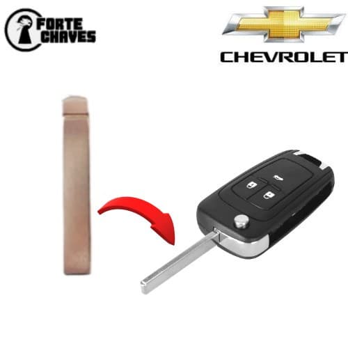 Lamina Chave Canivete Chevrolet Onix Cruze Spin colbat sonic s10 vectra agile montana malibu camaro tracker trailbazer
