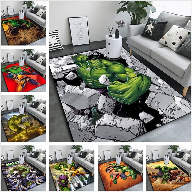 Super-Herói Da Marvel Tapete Gigante Verde , Quarto , Sofá De Cabeceira , Cadeira De Computador , Antiderrapante E Absor