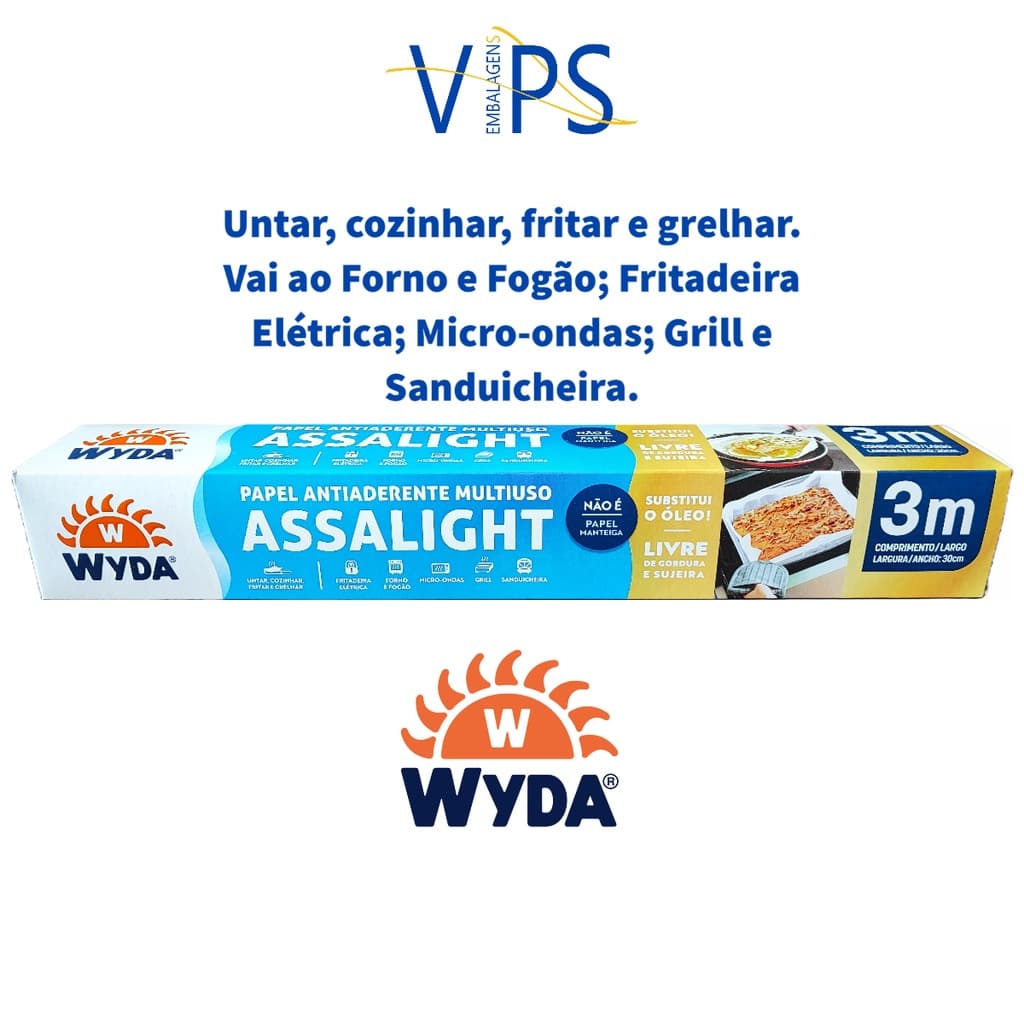 Assalight Premium  30cm x 3M Wyda estilo Papel Manteiga