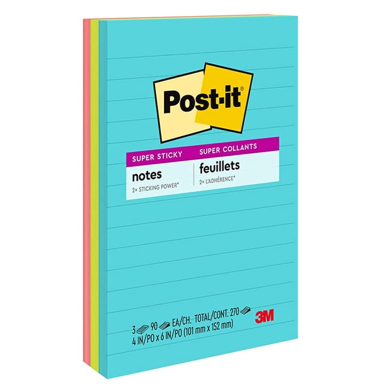 Bloco Post-It pautado coleção supernova com 270 fls 3M