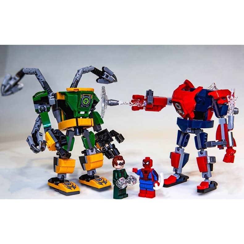 310pcs Compatível Com O lego Spider Man E Octopus Doctor Robot Battle : Blocos De Montagem De Quebra-Cabeças Para Crianças