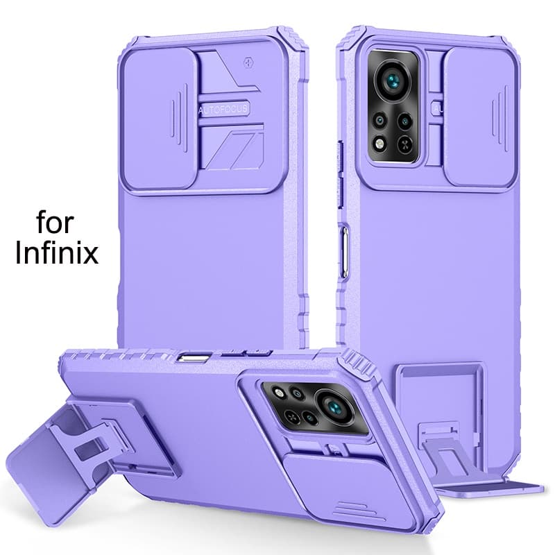 Infinix Hot 11S NFC 12 11S 10S Reproduzir 10S Nota 11S 11 10 Pro Suporte Para Câmera Deslizante Capa Protetora À Prova De Choque Telefone Com Anel