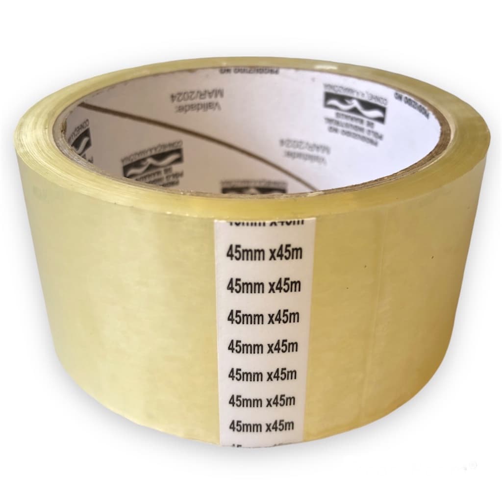 Fita Adesiva Larga Transparente 45cm x 45 metros -  Empacotar Caixa MNS