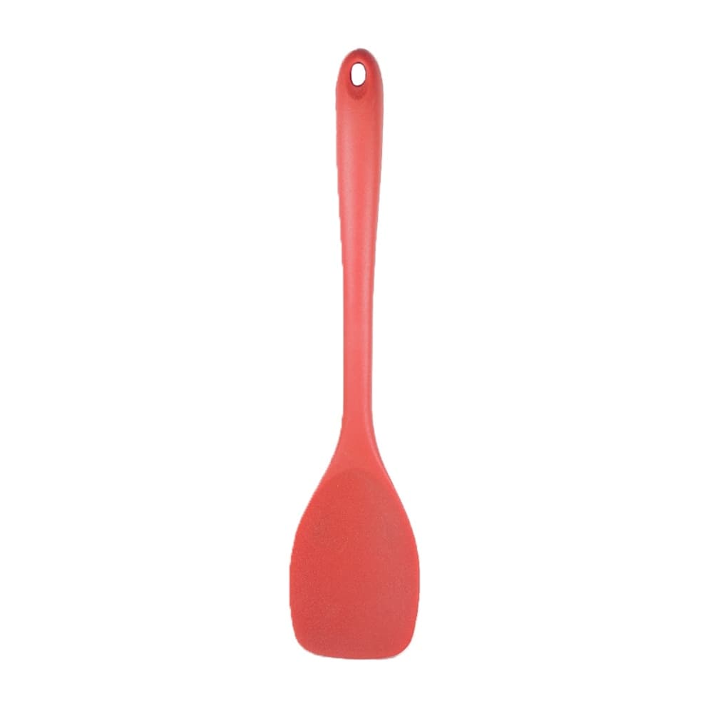 Espátula Reta Silicone Utensílio Cozinha Colher Multiuso 27cm Vermelho Mundiart