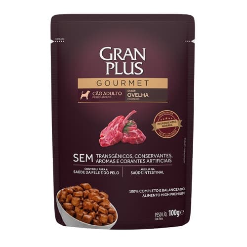 GRAN PLUS GOURMET SACHÊ CÃO ADULTO OVELHA 100G