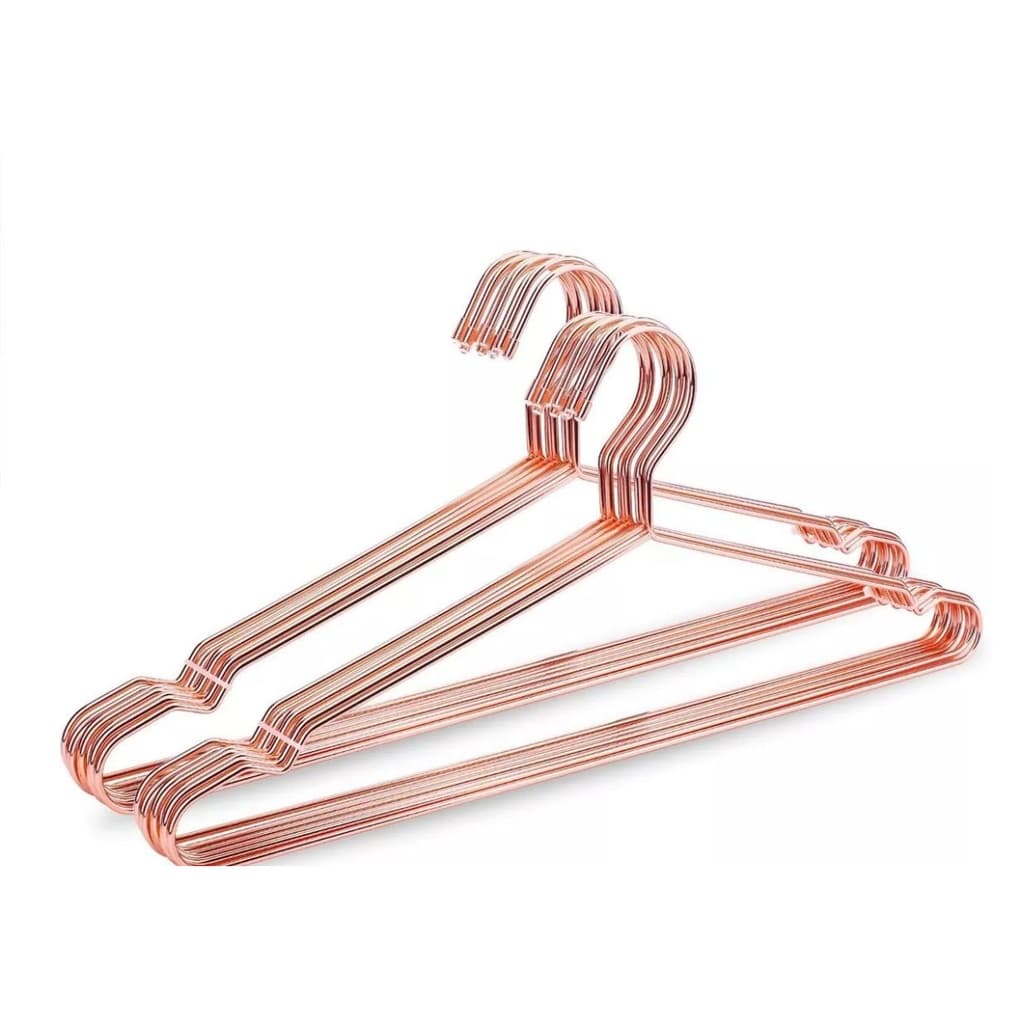 1 Cabide Adulto Cor Rose Gold Arame Metal Tintureiro Loja