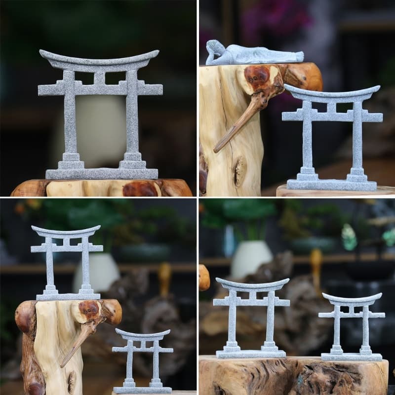 Doublebuy Decoração De Tanques De Peixes , Aquários , Portão Tori Japonês , Ornamento , Jardim , Paisagem , Esconderijos