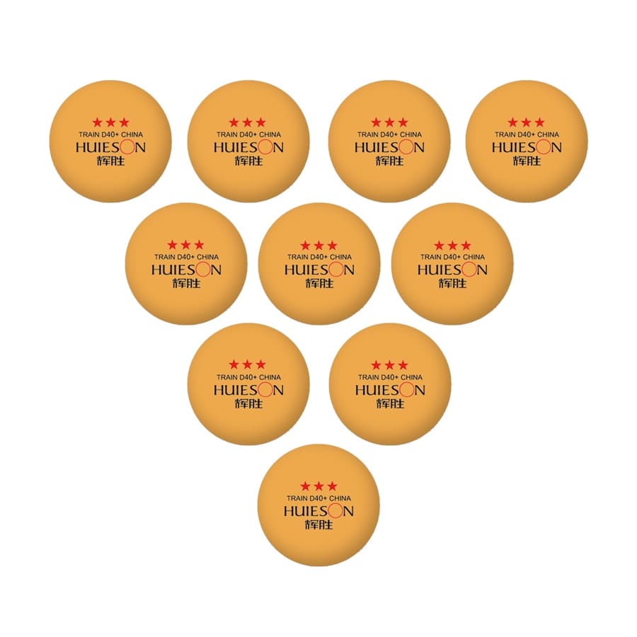 Bolinha de Tênis de Mesa Ping Pong Huieson G40+ ABS Laranja com 10 Peças