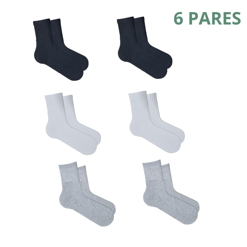 Kit 6 Pares Meia Masculina Esportiva Soquete Algodão Atacado